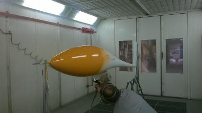 Finish der Urform des Rumpfes